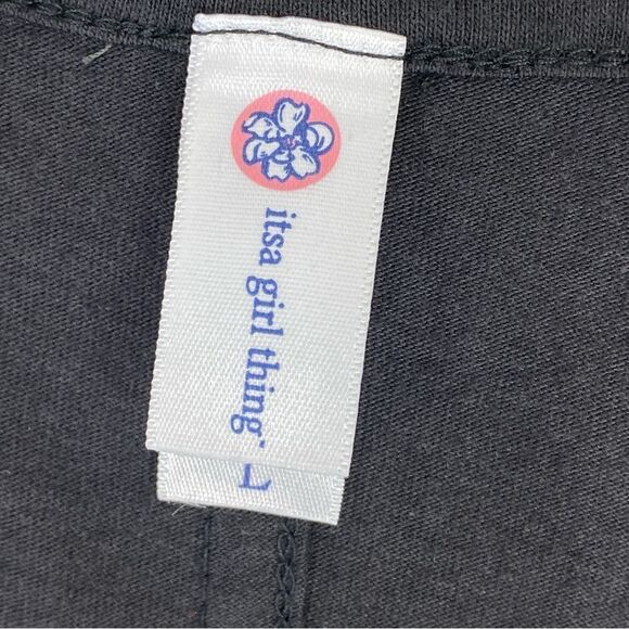 Itsa Girl Thing On Point Cactus Graphic Cap Sleeve Tee Shirt Black Large New - Picture 4 of 6